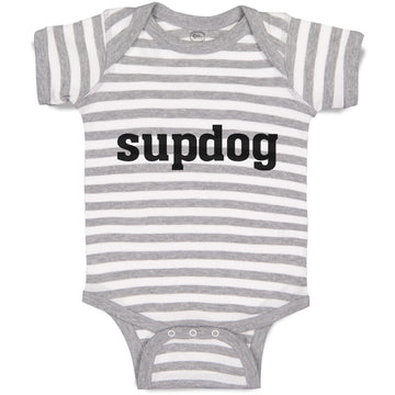 Baby Clothes Supdog Name of Dog Silhouette Baby Bodysuits Boy & Girl Cotton