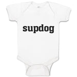 Baby Clothes Supdog Name of Dog Silhouette Baby Bodysuits Boy & Girl Cotton