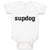Baby Clothes Supdog Name of Dog Silhouette Baby Bodysuits Boy & Girl Cotton
