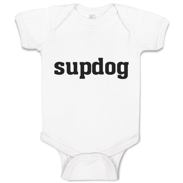 Baby Clothes Supdog Name of Dog Silhouette Baby Bodysuits Boy & Girl Cotton