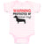 Baby Clothes Warning Protected by Weiner Dog! Baby Bodysuits Boy & Girl Cotton