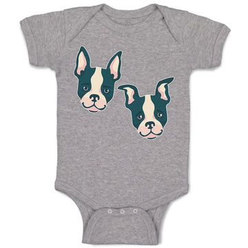 Baby Clothes Cute Dog Buddies Heads and Faces Baby Bodysuits Boy & Girl Cotton