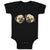Baby Clothes Cute Pug Buddies Heads and Faces Baby Bodysuits Boy & Girl Cotton