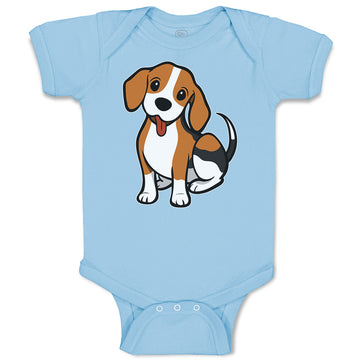 Baby Clothes Cute Little Puppy Dog Love with Toungue out Baby Bodysuits Cotton