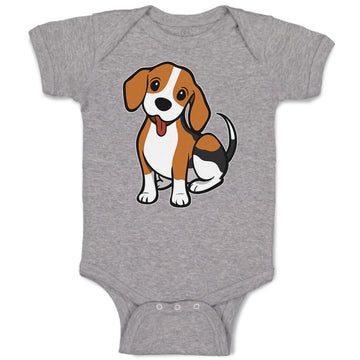 Baby Clothes Cute Little Puppy Dog Love with Toungue out Baby Bodysuits Cotton