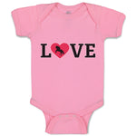 Baby Clothes Love Heart Symbol Inside Horse Baby Bodysuits Boy & Girl Cotton