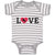 Baby Clothes Love Heart Symbol Inside Horse Baby Bodysuits Boy & Girl Cotton