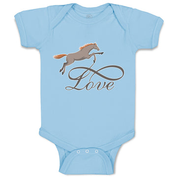 Baby Clothes Horse Animal Love Running Baby Bodysuits Boy & Girl Cotton