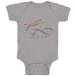 Baby Clothes Horse Animal Love Running Baby Bodysuits Boy & Girl Cotton