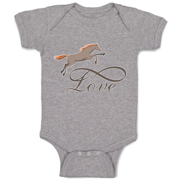 Baby Clothes Horse Animal Love Running Baby Bodysuits Boy & Girl Cotton