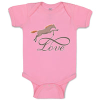 Baby Clothes Horse Animal Love Running Baby Bodysuits Boy & Girl Cotton