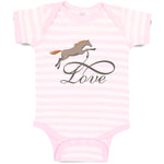 Baby Clothes Horse Animal Love Running Baby Bodysuits Boy & Girl Cotton