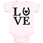 Love Horse Shoe with Black Heart