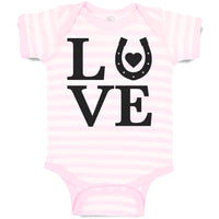 Love Horse Shoe with Black Heart