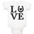 Baby Clothes Love Horse Shoe with Black Heart Baby Bodysuits Boy & Girl Cotton
