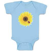 Baby Clothes Sunflower and Ladybug Nature Flowers & Plants Baby Bodysuits Cotton