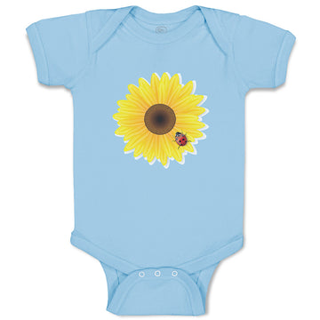 Baby Clothes Sunflower and Ladybug Nature Flowers & Plants Baby Bodysuits Cotton