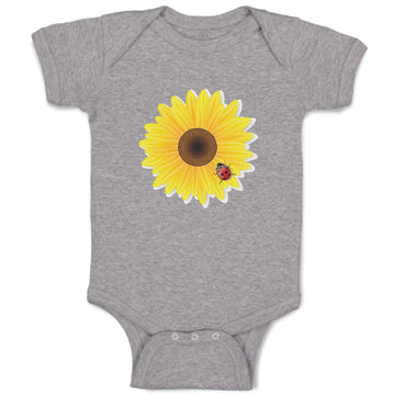 Baby Clothes Sunflower and Ladybug Nature Flowers & Plants Baby Bodysuits Cotton