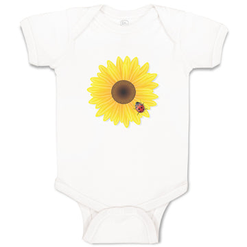 Baby Clothes Sunflower and Ladybug Nature Flowers & Plants Baby Bodysuits Cotton