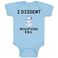 Baby Clothes I Dissent Notorious R.B.G Ruth Bader Ginsburg Baby Bodysuits Cotton