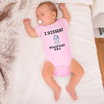Baby Clothes I Dissent Notorious R.B.G Ruth Bader Ginsburg Baby Bodysuits Cotton
