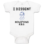 Baby Clothes I Dissent Notorious R.B.G Ruth Bader Ginsburg Baby Bodysuits Cotton