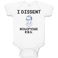 Baby Clothes I Dissent Notorious R.B.G Ruth Bader Ginsburg Baby Bodysuits Cotton