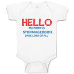 Baby Clothes Hello My Name Is Stormageddon Dark Lord of All Baby Bodysuits