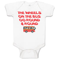 Baby Clothes The Wheels on The Bus Go Round and Round Baby Bodysuits Cotton