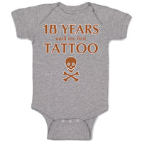 Baby Clothes 18 Years Until My First Tattoo Funny Humor Gag Baby Bodysuits