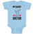 Baby Clothes My Daddy Is A Doctor with Stethoscope and Red Hearts Baby Bodysuits