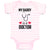 Baby Clothes My Daddy Is A Doctor with Stethoscope and Red Hearts Baby Bodysuits