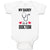Baby Clothes My Daddy Is A Doctor with Stethoscope and Red Hearts Baby Bodysuits