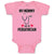 Baby Clothes My Mommy Is A Pediatrician with Stethoscope and Red Hearts Cotton