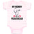 Baby Clothes My Mommy Is A Pediatrician with Stethoscope and Red Hearts Cotton