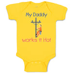 Baby Clothes My Daddy Works It Hot Profession Lineman Baby Bodysuits Cotton
