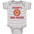 Baby Clothes Daddy's New Probe with Badge Baby Bodysuits Boy & Girl Cotton