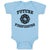 Baby Clothes Future Firefighter with Badge Baby Bodysuits Boy & Girl Cotton