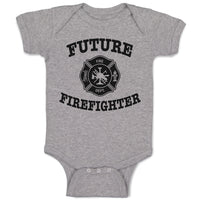 Baby Clothes Future Firefighter with Badge Baby Bodysuits Boy & Girl Cotton