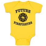 Baby Clothes Future Firefighter with Badge Baby Bodysuits Boy & Girl Cotton