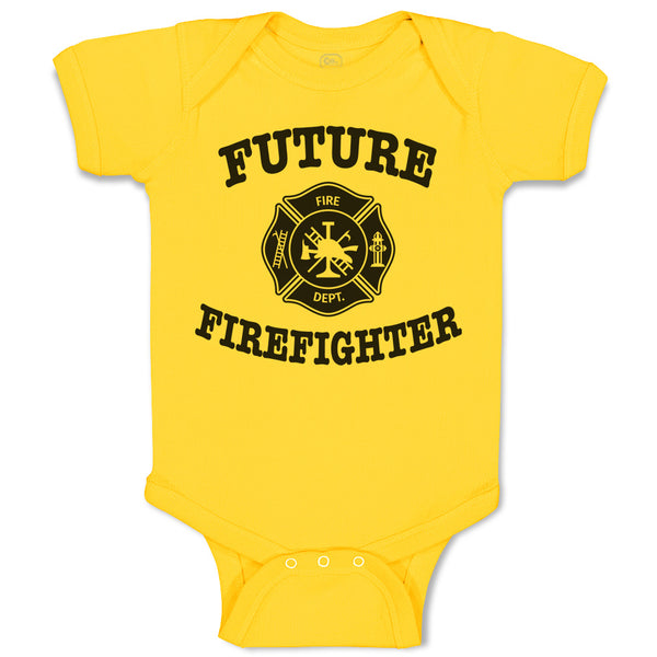 Baby Clothes Future Firefighter with Badge Baby Bodysuits Boy & Girl Cotton