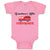 Baby Clothes Grandma's Little Firefighter with Working Vehicle Baby Bodysuits