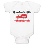 Baby Clothes Grandma's Little Firefighter with Working Vehicle Baby Bodysuits