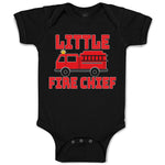 Baby Clothes Little Fire Chief Profession with Working Vehicle Baby Bodysuits