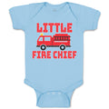 Baby Clothes Little Fire Chief Profession with Working Vehicle Baby Bodysuits