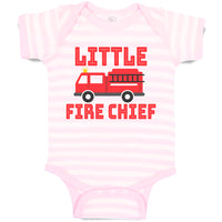 Baby Clothes Little Fire Chief Profession with Working Vehicle Baby Bodysuits