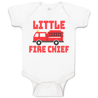 Baby Clothes Little Fire Chief Profession with Working Vehicle Baby Bodysuits