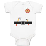 Baby Clothes Carpenterer Costume Tool Belt with Badge Baby Bodysuits Cotton