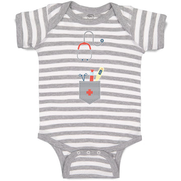 Baby Clothes Doctor Costume with Medical Equipment and Stethoscope Cotton