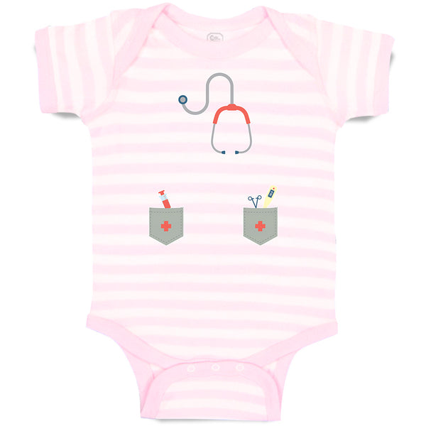 Baby Clothes Doctor Costume with Medical Equipment and Stethoscope Cotton